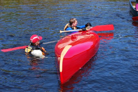 Canoe rescue practise