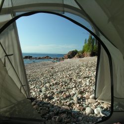 looking from the tent lake superior park