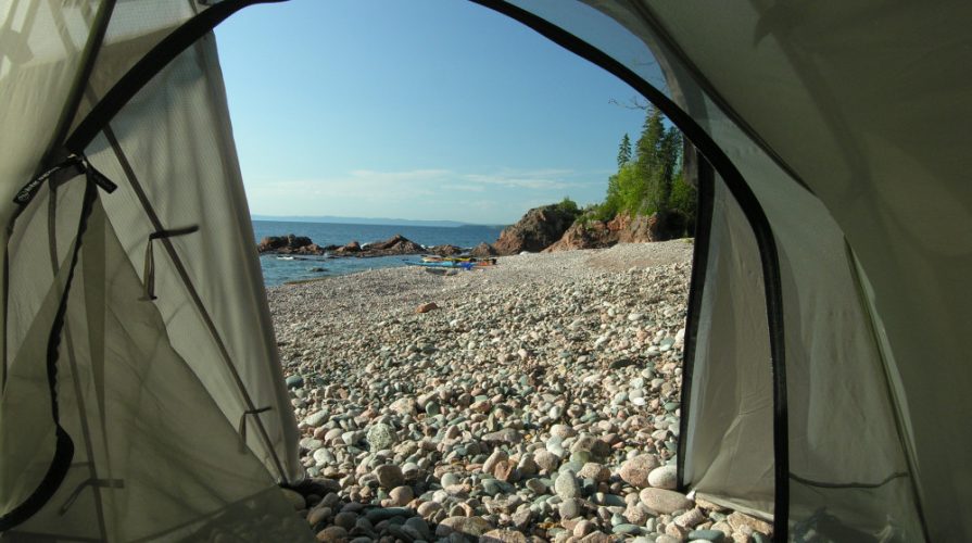 looking from the tent lake superior park