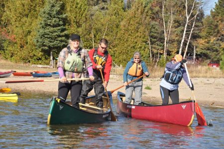 A canoe lesson at Naturally Superior Adventures