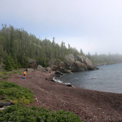 tombolo campsite Michipicoten Island