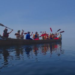 Voyageur Canoe on Lake Superior