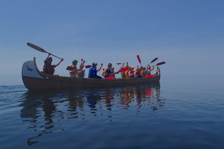 Voyageur Canoe on Lake Superior