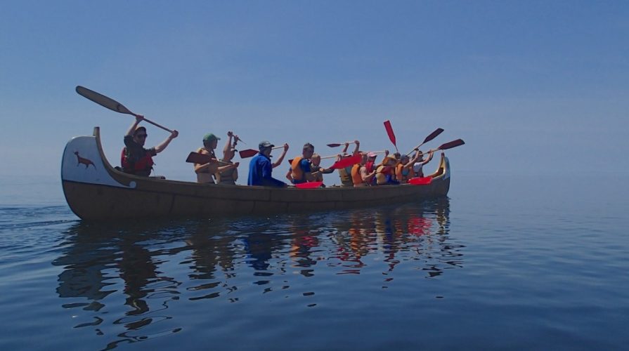 Voyageur Canoe on Lake Superior