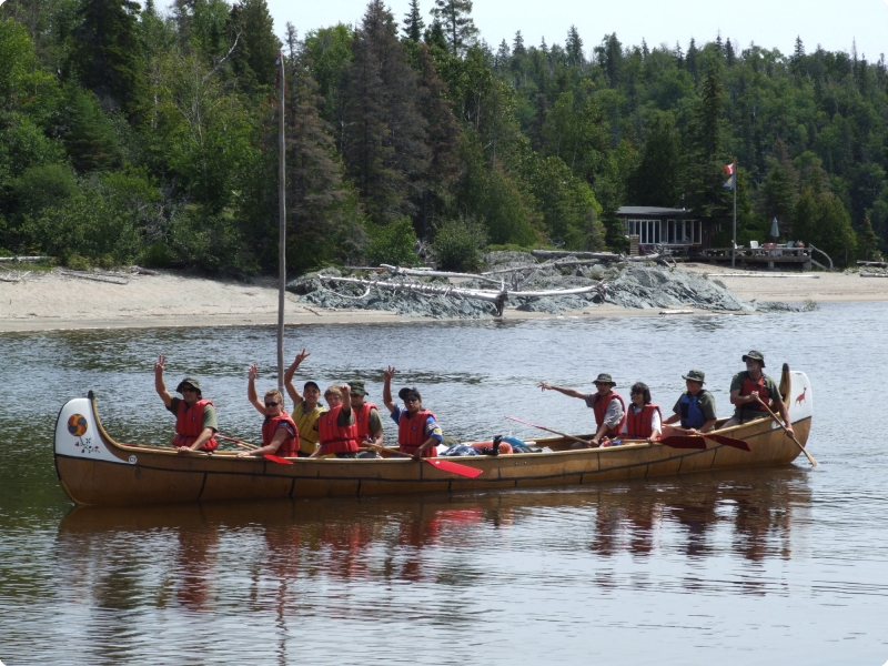 Scout programs in at Voyageur Canoe at Naturally Superior Adventures